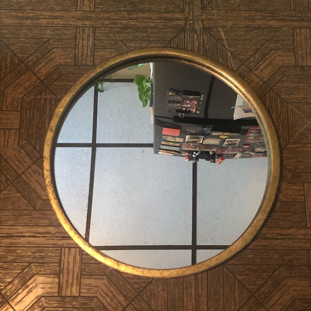 Antique Gold (Colored) 11.5 Inch Round Mirror